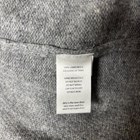 Toad & Co Womens Lambswool Aleutia Crew Sweater Size L Gray Minimalist Lagenlook - Picture 6 of 10
